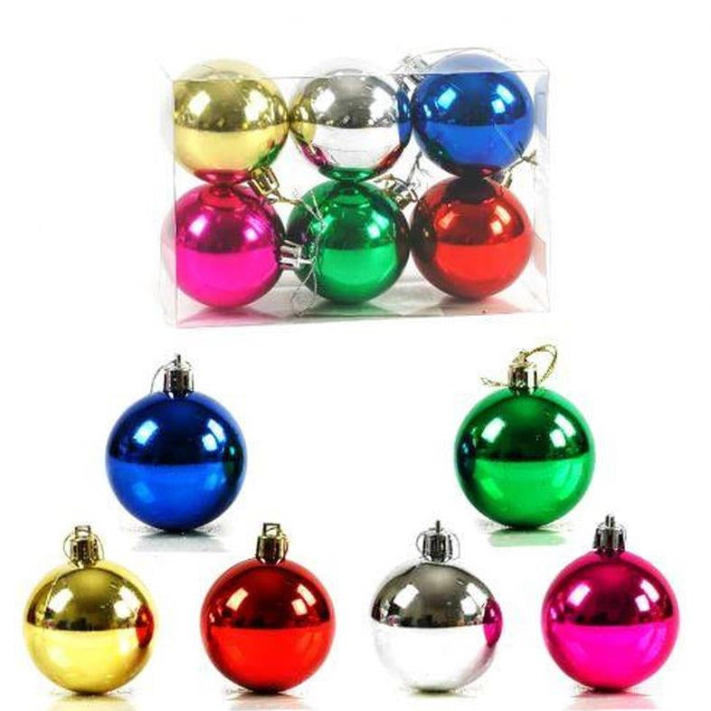 D 35952 Christmas Ball Ornaments, 4.5 cm, 6 pcs