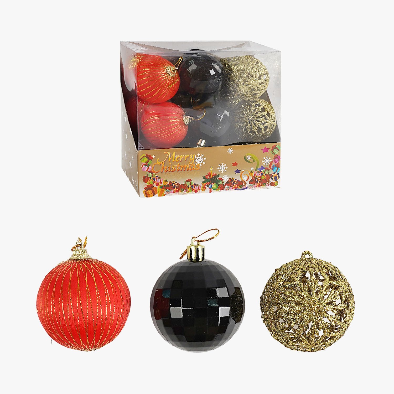 C 67458 Christmas Ball Ornaments, 5.5 cm Diameter, 18 pcs