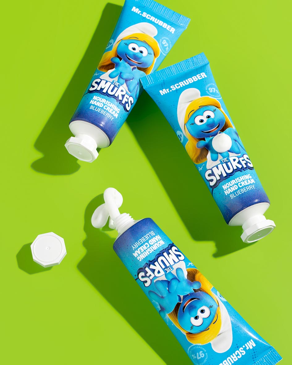 Mr. Scrubber The Smurfs Blueberry-Scented Kids' Nourishing Hand Cream, 30 mL - Image 2