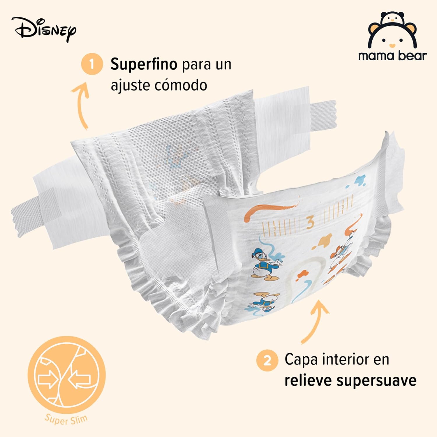 Mama Bear Size 3 Baby Diapers, 4-9 kg, 86 pcs - Image 2