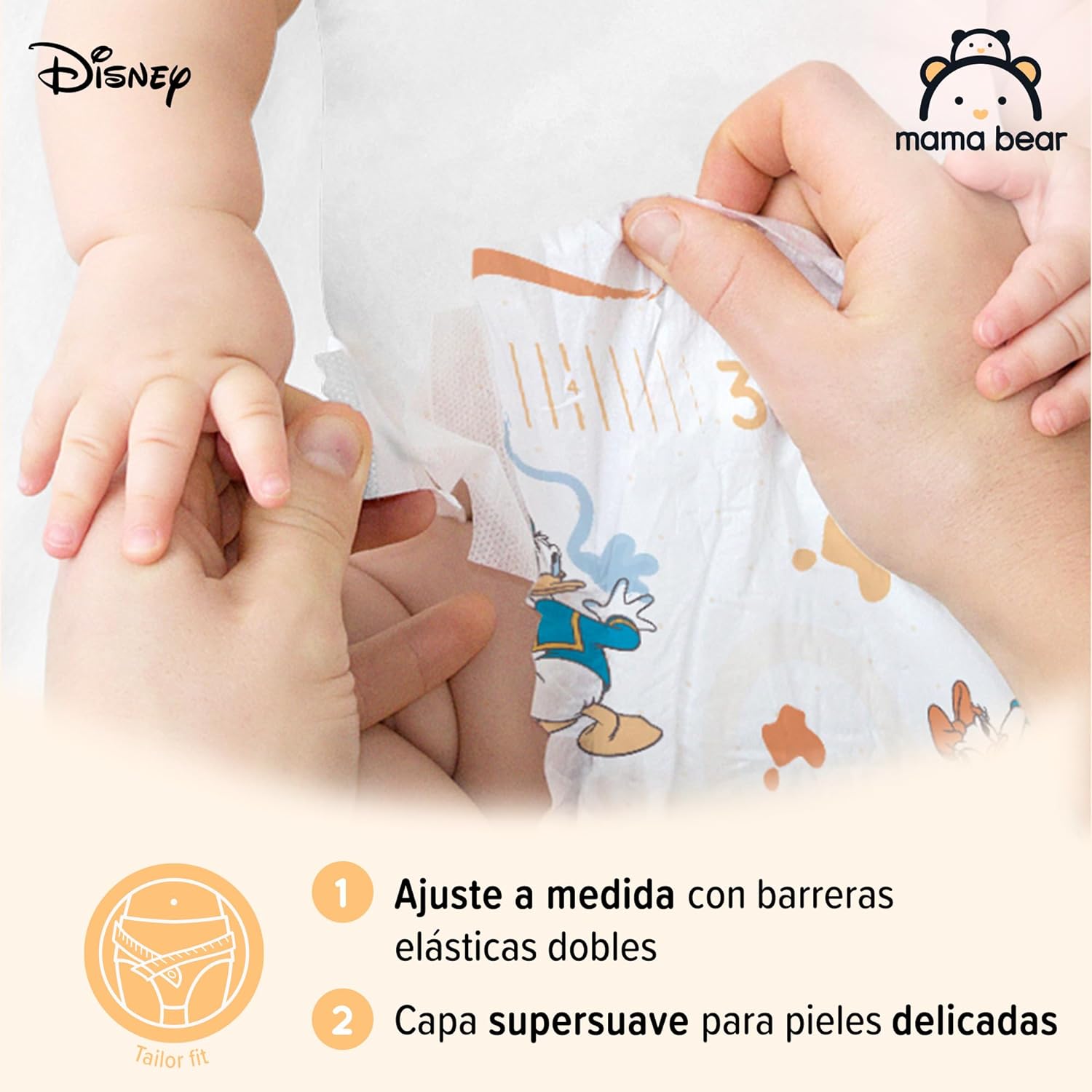 Mama Bear Size 3 Baby Diapers, 4-9 kg, 86 pcs - Image 3