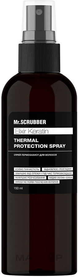Mr. Scrubber Elixir Keratin Heat Protection Hair Spray, 150 mL