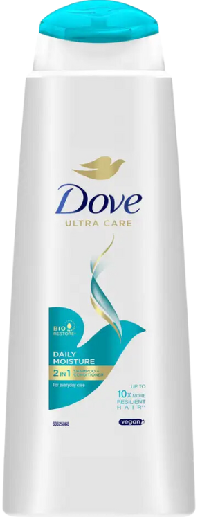 Dove 2-in-1 Moisturizing Shampoo, 400 mL