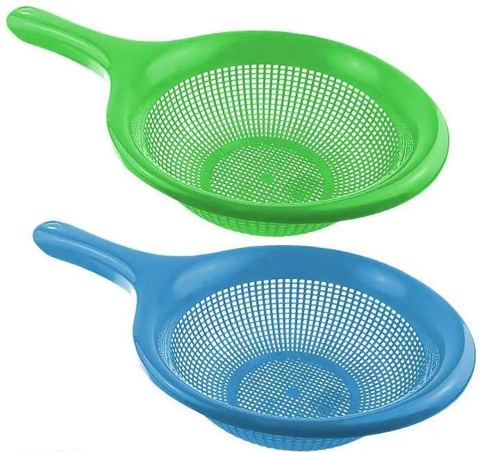 Plastic Colander with Handle, Assorted Colors