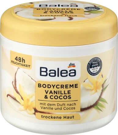 Balea Vanilla & Coconut Body Cream, 500 mL