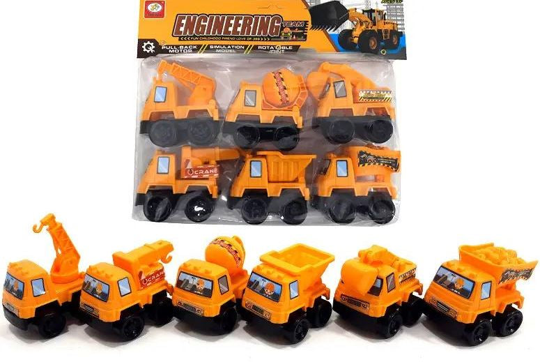 Engineering 399-565A4 Construction Vehicle Set, 6 pcs