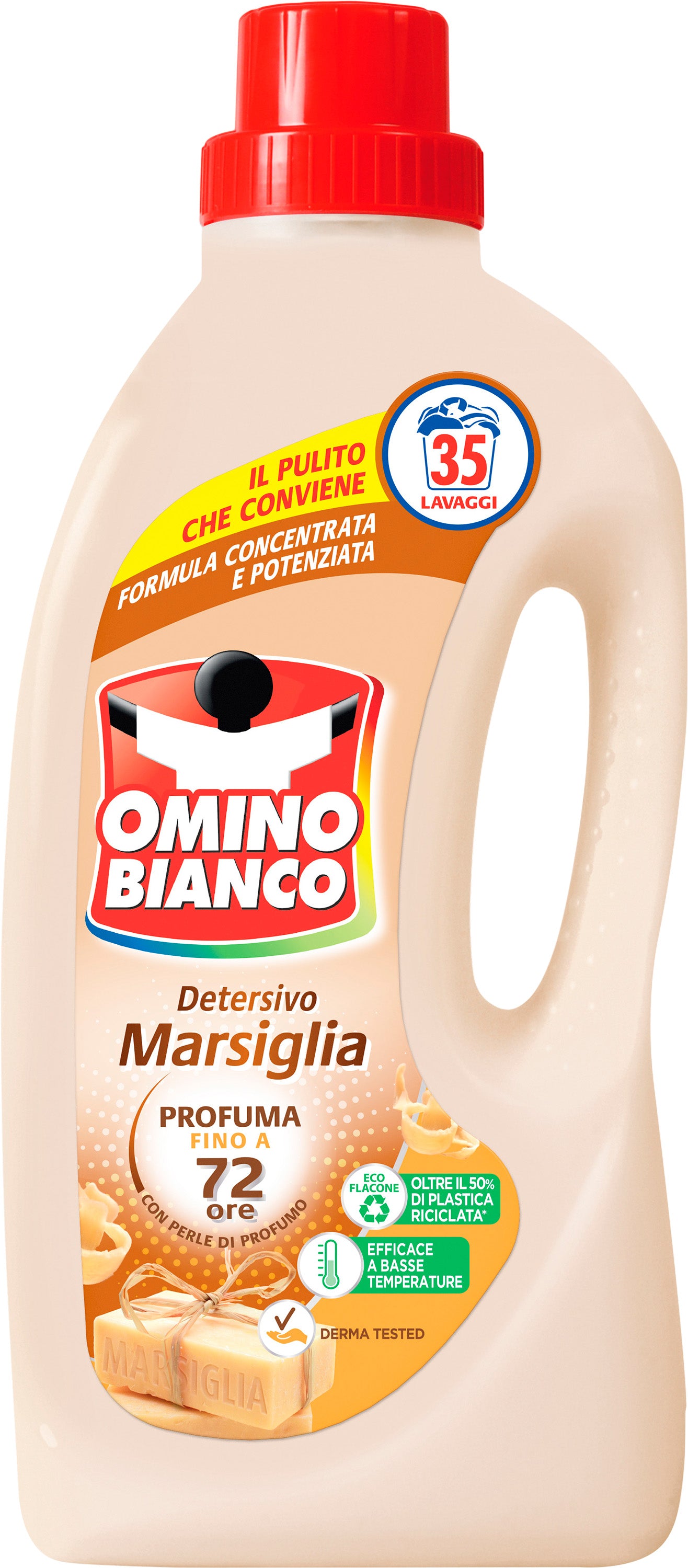 Omino Bianco Marseille Soap Liquid Laundry Detergent, 35 Loads, 1.4 L
