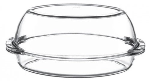 Pasabahce Borcam 59052 Oval Heat-Resistant Glass Roasting Dish, 2.85 L + 1.8 L
