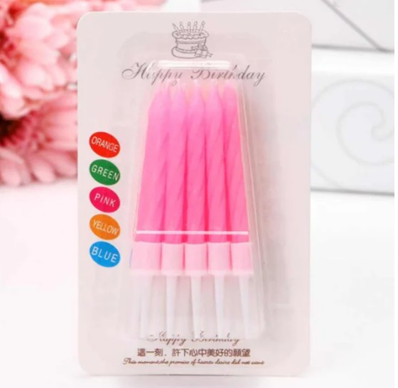 Happy Birthday TL-08 Neon Cake Candles, 10 pcs - Image 3