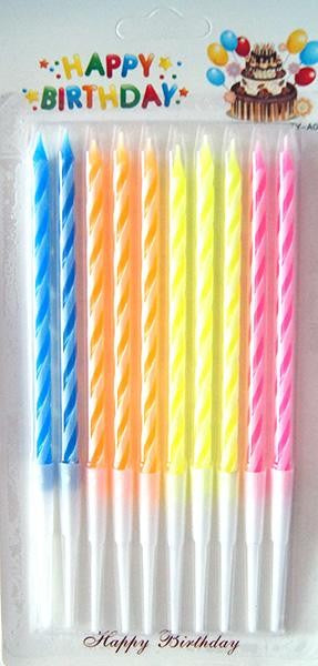Happy Birthday TY-A01 Cake Candles, 11 cm, 10 pcs