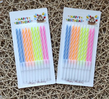 Happy Birthday TY-A01 Cake Candles, 11 cm, 10 pcs - Image 2