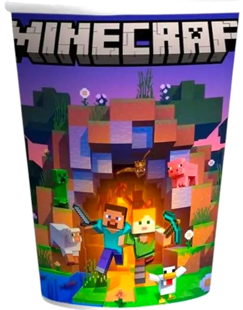Minecraft Paper Cups, 250 mL, 10 pcs
