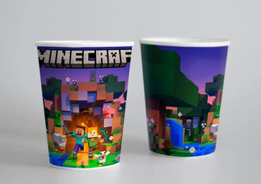 Minecraft Paper Cups, 250 mL, 10 pcs - Image 2
