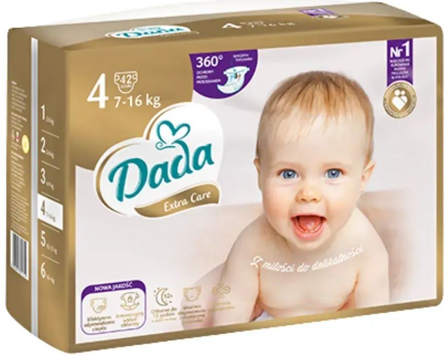 Dada Extra Care 4 Maxi Baby Diapers, 42 pcs, 7-16 kg
