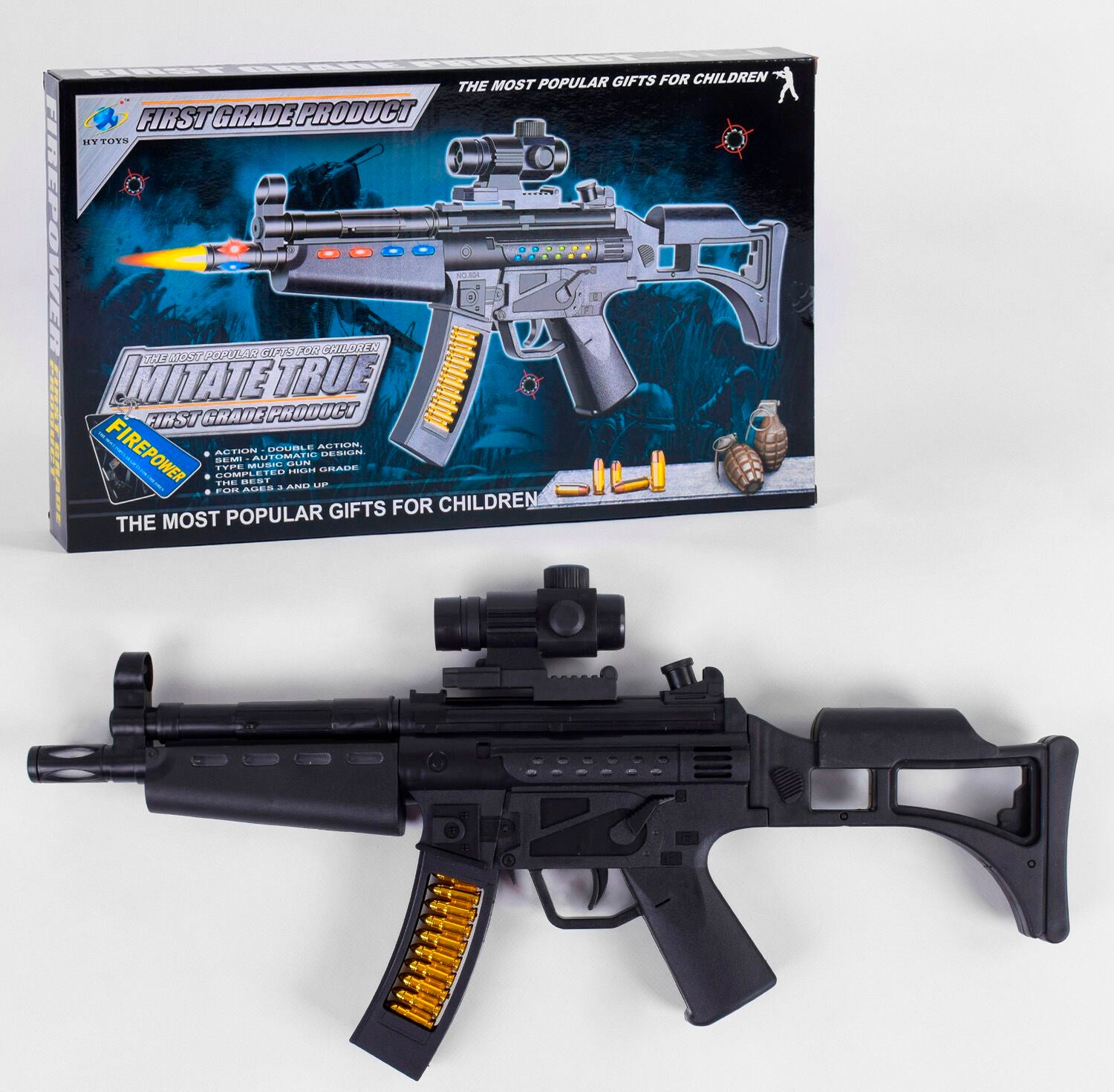 804 B-1 Battery-Powered Toy Blaster with Light & Shooting Sounds