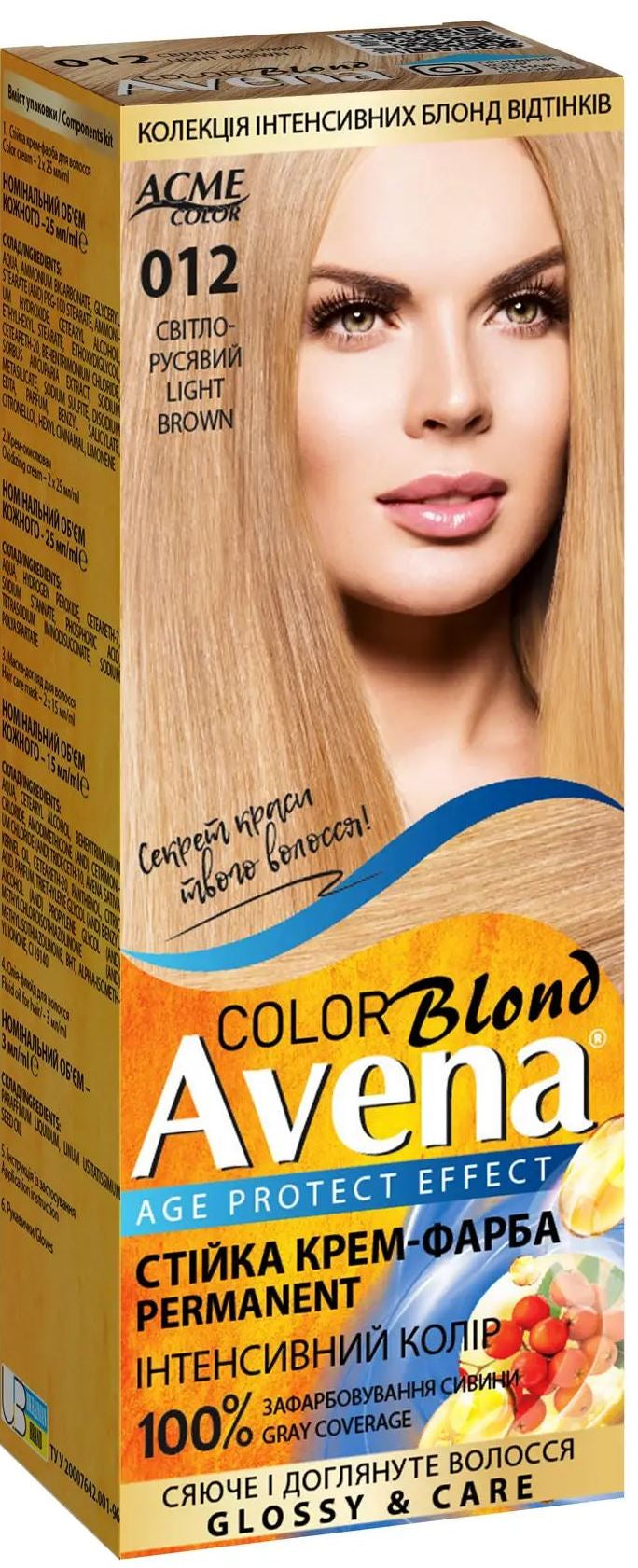 Acme Color Avena 012 Light Brown Hair Color