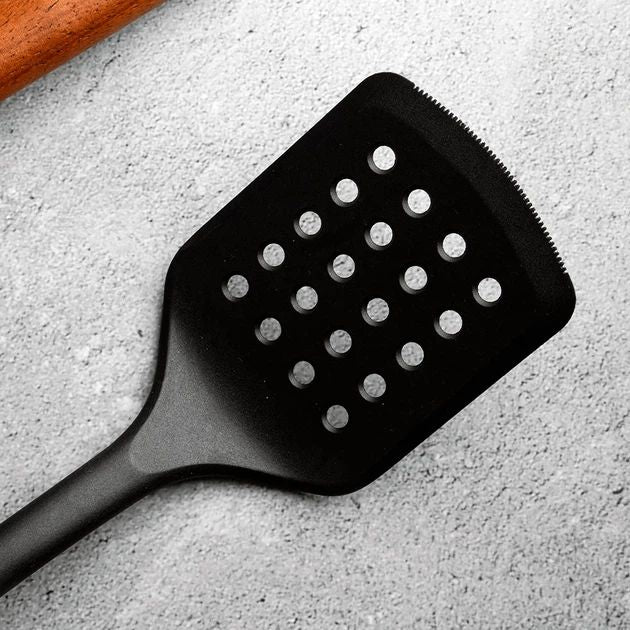 Gusto GT-5803 Walnut Nylon Slotted Spatula - Image 2