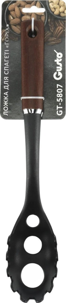 Gusto GT-5807 Walnut Nylon Spaghetti Spoon - Image 2