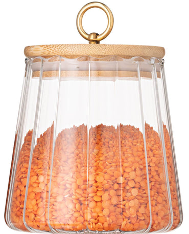 Ardesto Fresh Vintage AR1365BV Glass Storage Jar with Bamboo Lid, 650 mL - Image 2