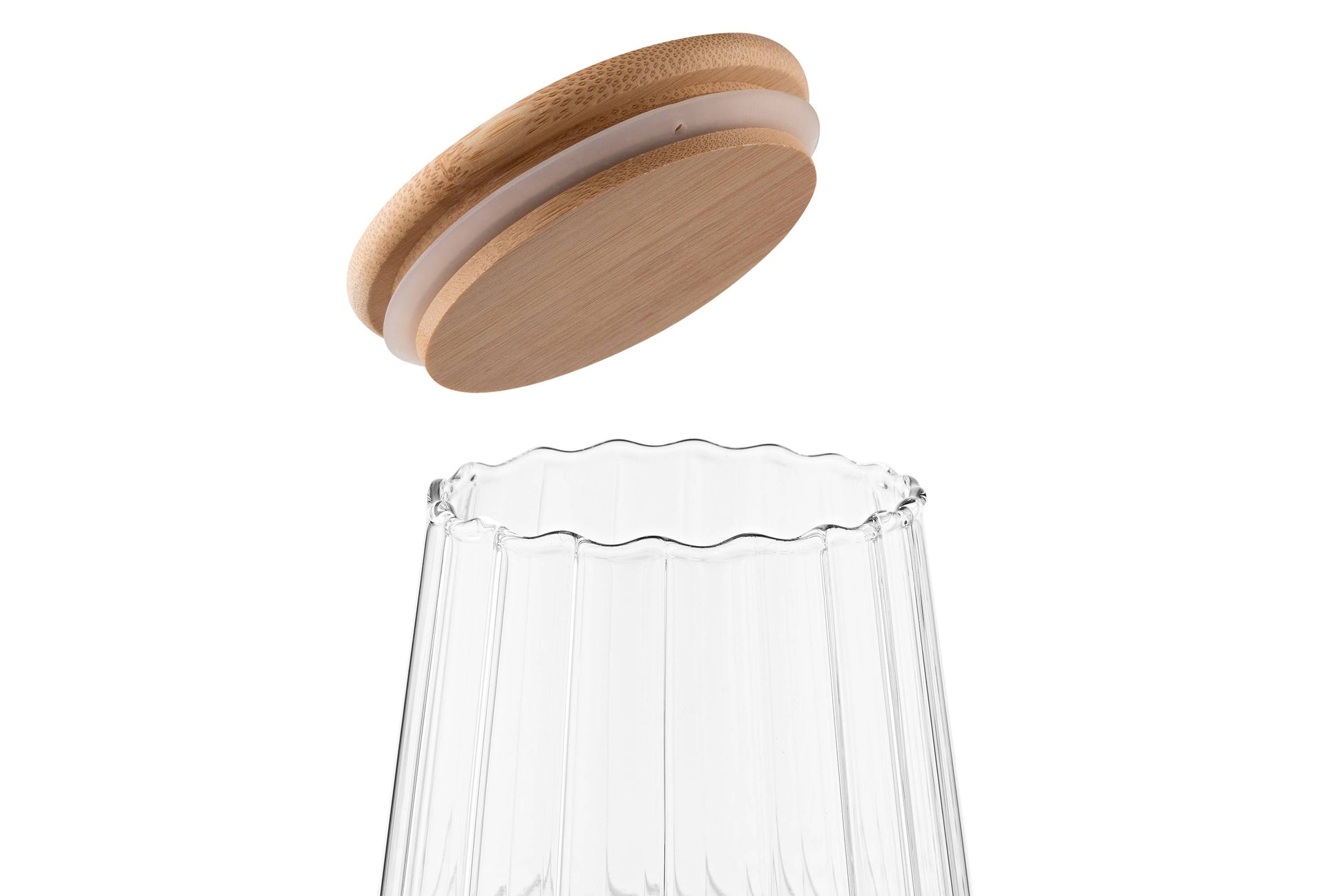 Ardesto Fresh Vintage AR1365BV Glass Storage Jar with Bamboo Lid, 650 mL - Image 3