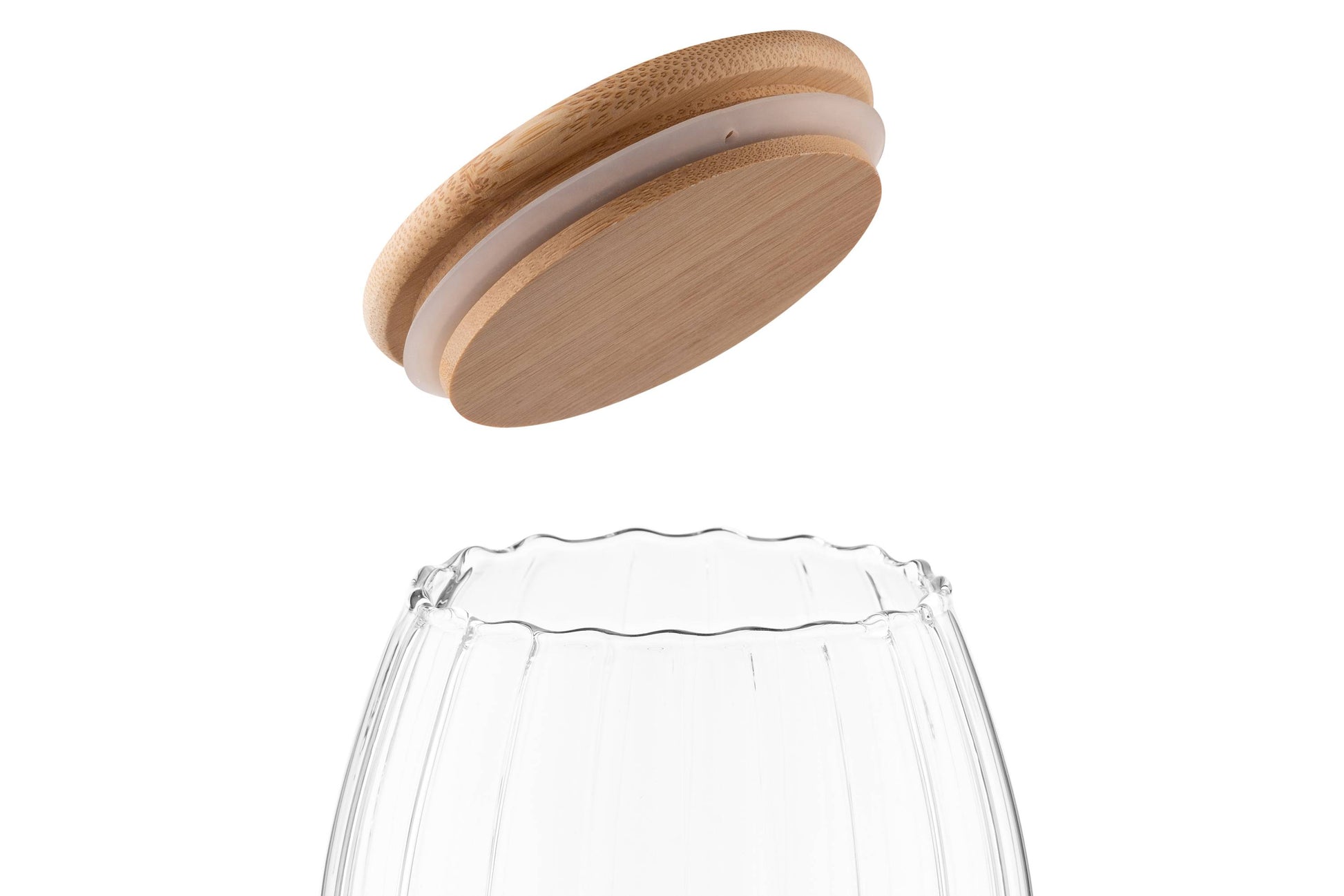 Ardesto Fresh Vintage AR1375BV Glass Storage Jar with Bamboo Lid, 750 mL - Image 3