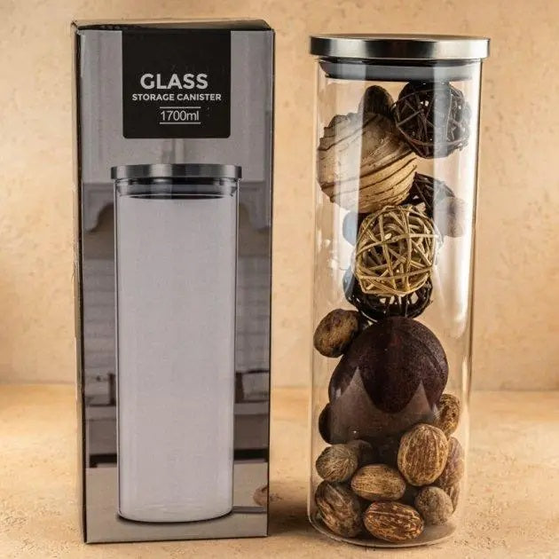 Olens TW477D Glass Jar with Metal Lid, 1.7 L - Image 2