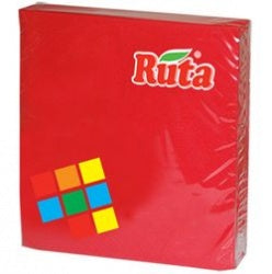 Ruta Color Red Table Napkins, 20 sheets