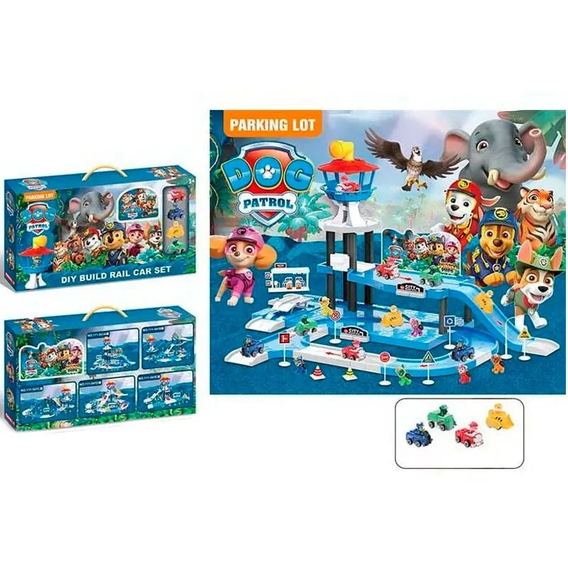111-341 A Heroes Track Set with 4 Cars, Figures & Road Signs