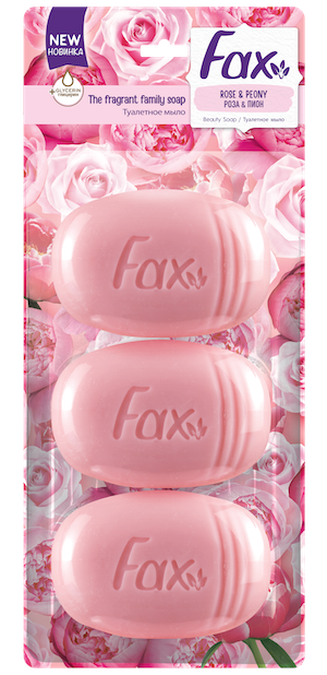 Fax Rose & Peony Bar Soap, 3 x 100 g