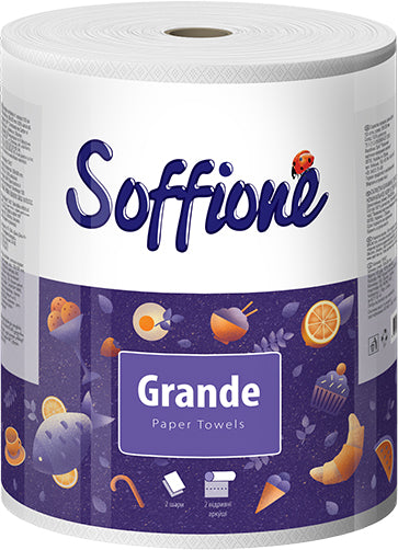Soffione Grande 2-Ply Paper Towels, 350 Sheets