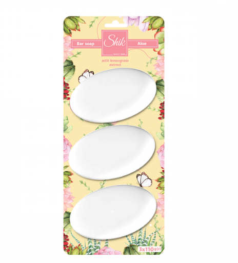 Shik Aloe Vera Bar Soap with Lemongrass Extract, 3 x 110 g