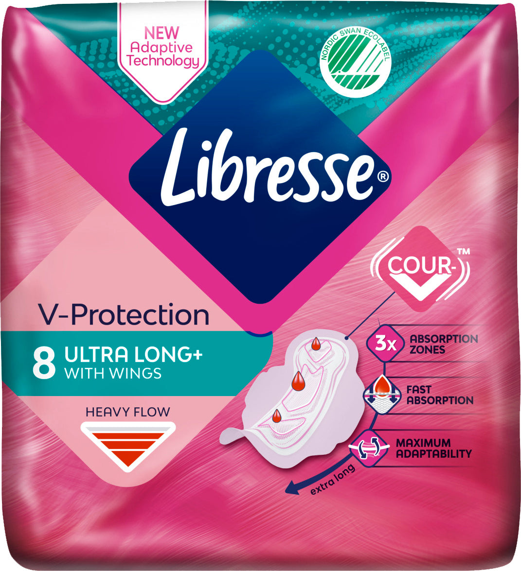 Libresse Ultra Super Soft 3 mm Sanitary Pads, 8 pcs