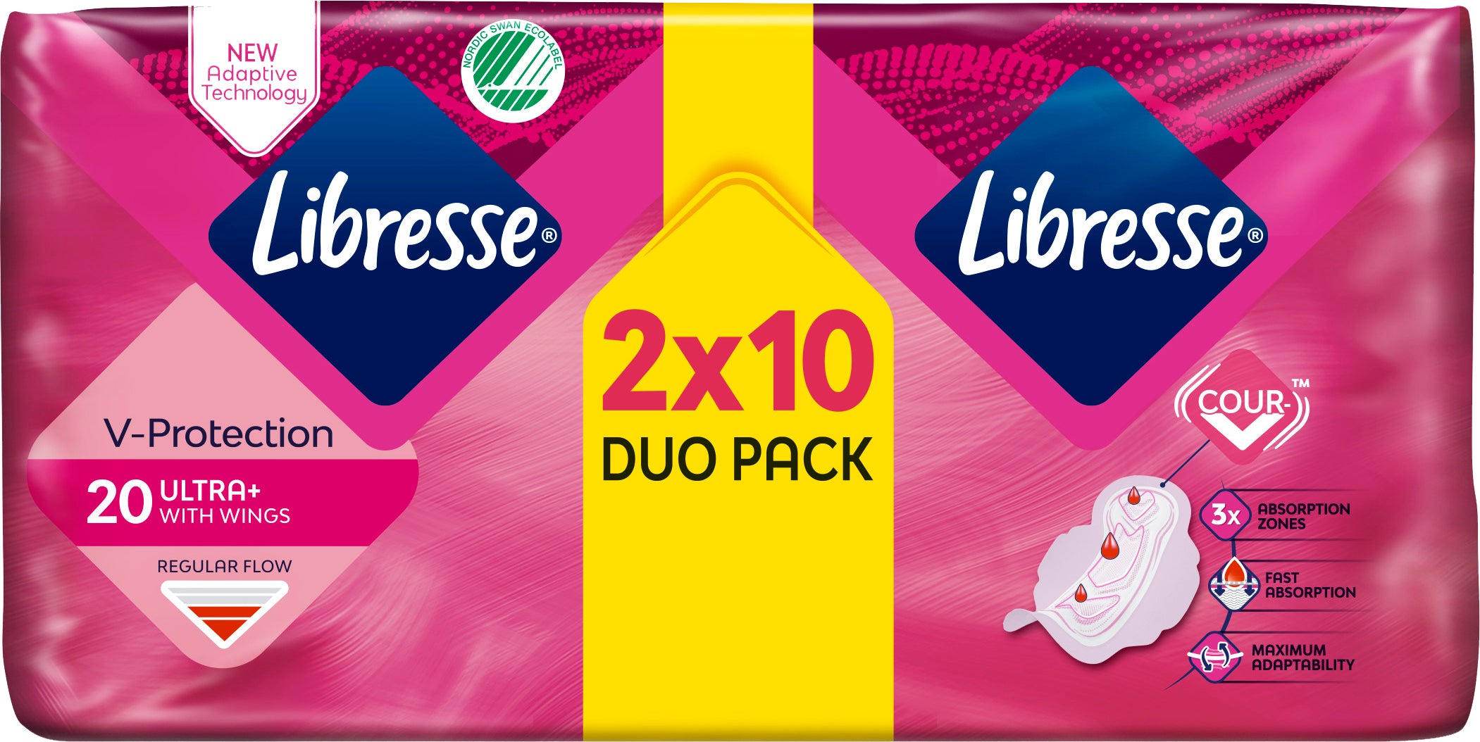 Libresse Ultra DUO Normal Soft Sanitary Pads, 20 pcs