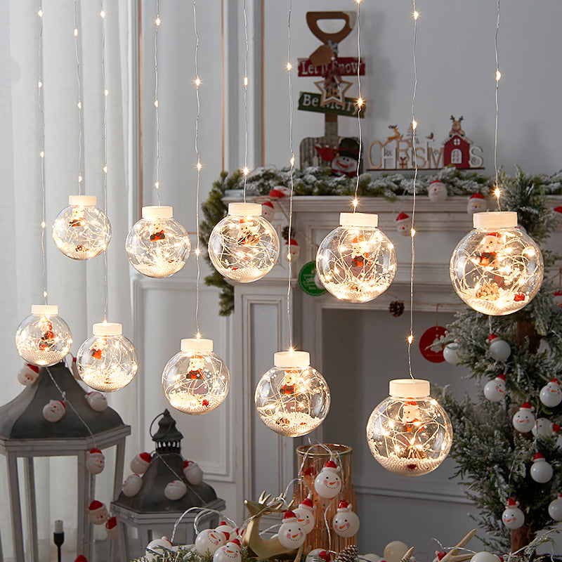 ZB-006 G USB Filled Ball LED Curtain Lights, Gold Light, 10 pcs - Image 3