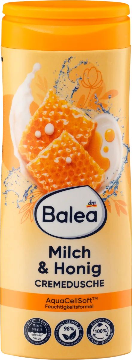 Balea Milk & Honey Shower Gel, 300 mL