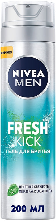 Nivea Men Fresh Kick Shaving Gel, 200 mL