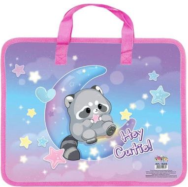 Kidis Girls' A4 Zippered Portfolio Folder