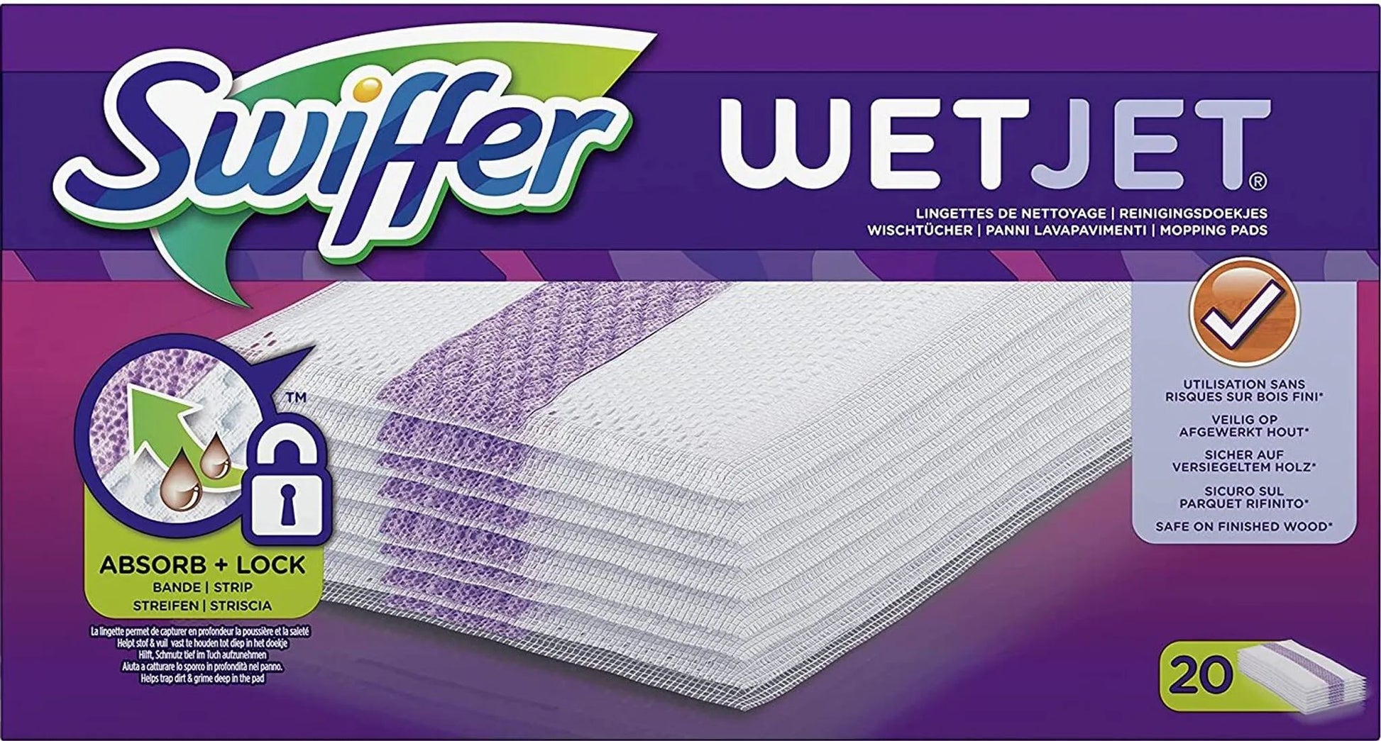 Swiffer WetJet Wet Mop Refill Pads, 20 pcs