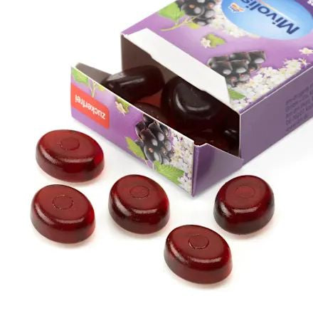 Mivolis Elderberry & Black Currant Throat Lozenges, 50 g - Image 2