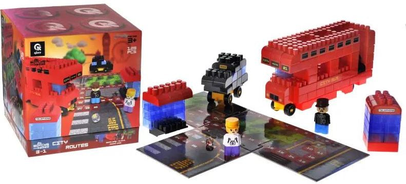 Blocks&Steps QB300-203 City Routes Building Set, 129 Pieces