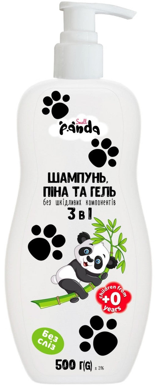 Small Panda No Tears 0+ Kids' Shampoo, Body Wash & Bubble Bath, 500 g