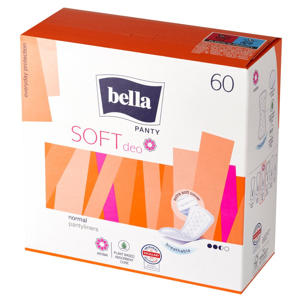 Bella Panty Soft Deo Fresh Panty Liners, 60 pcs