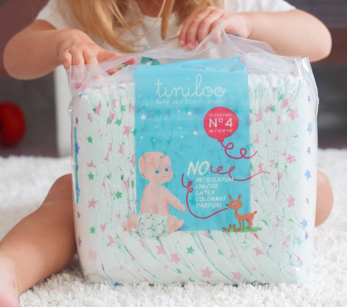 Tiniloo Size 4 Eco Baby Diapers, 27 pcs, 7-18 kg - Image 4