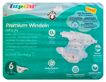 Lupilu Soft & Dry Size 6 Baby Diapers, 32 pcs, 13-18 kg - Image 2