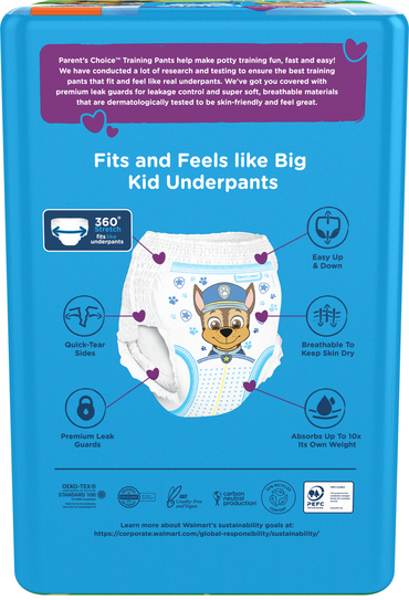 Parent's Choice Paw Patrol Size 4 Baby Pull-Up Diaper Pants, 24 pcs, up to 15 kg - Image 2