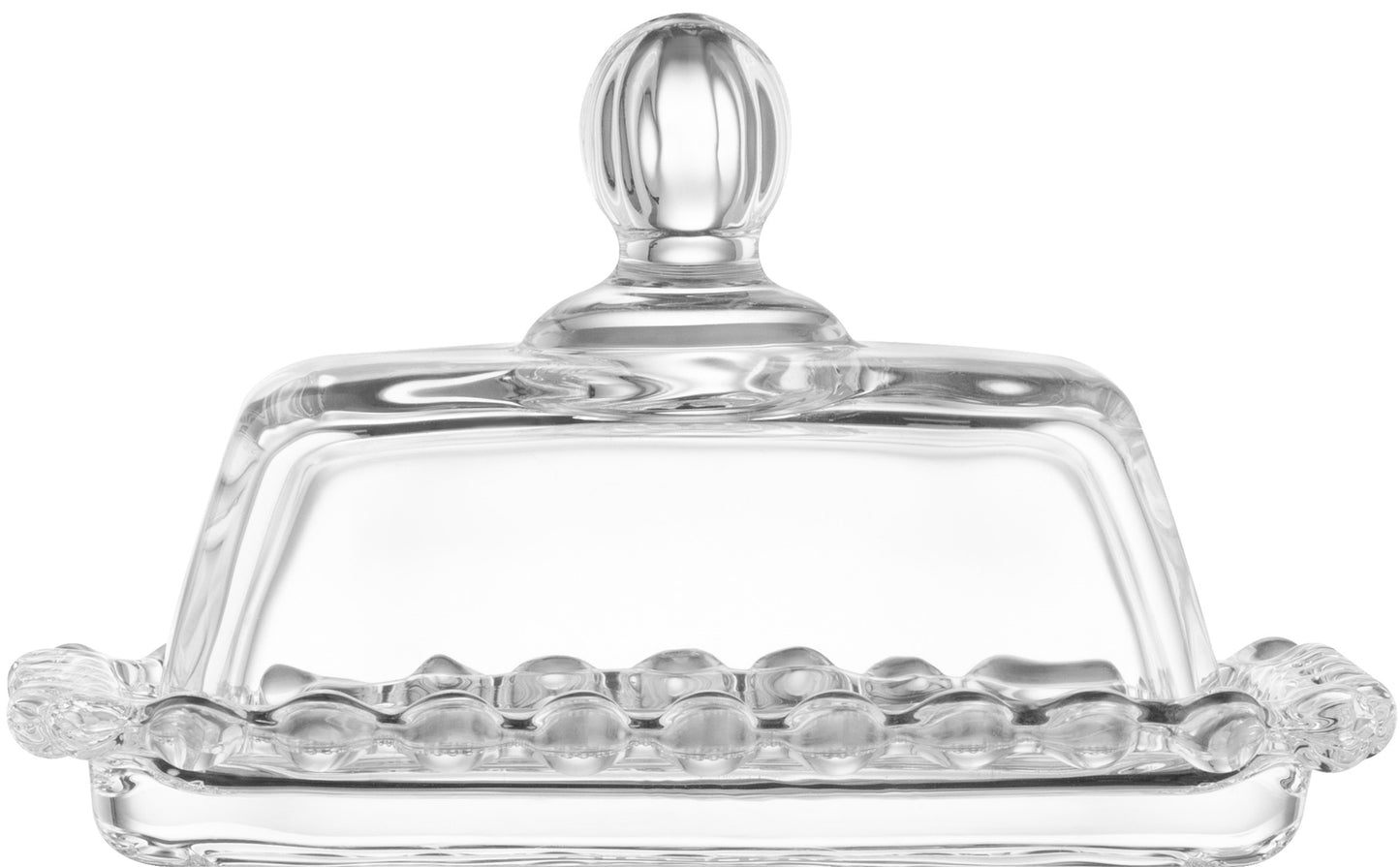Ardesto AR2602BD Glass Butter Dish, 14 x 9 cm