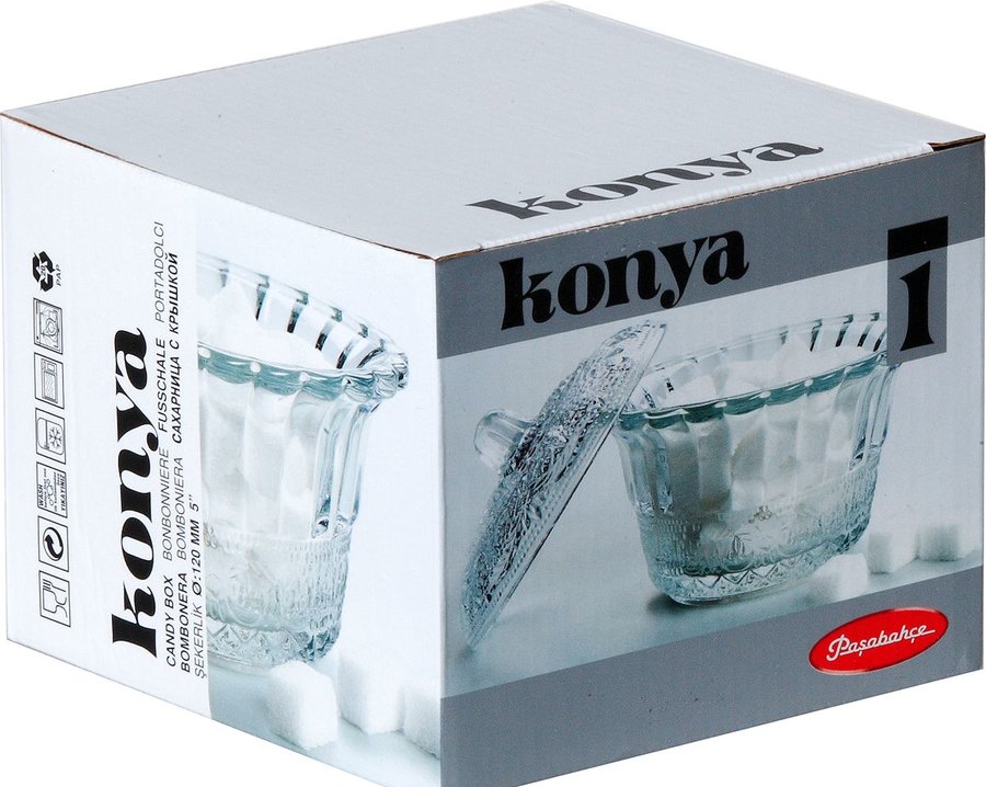 Pasabahce Konya 97590 Sugar Bowl with Lid, 200 mL - Image 4