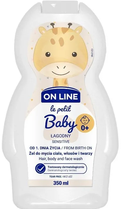 On Line Le Petit Baby Sensitive 0+ Baby Shampoo & Body Wash, 350 mL