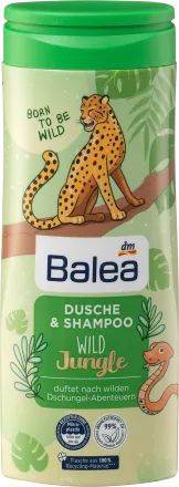Balea Wild Jungle Kids Shower Gel & Shampoo, 300 mL