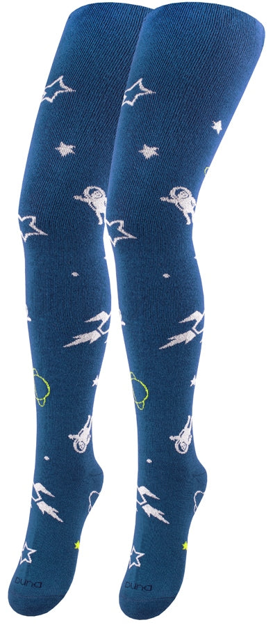 Duna 4420 Kids' Cotton Tights, 122-128 cm, Denim